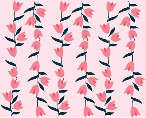 Leaf and flower pattern design Vector illustration modern design. Stock Illustration