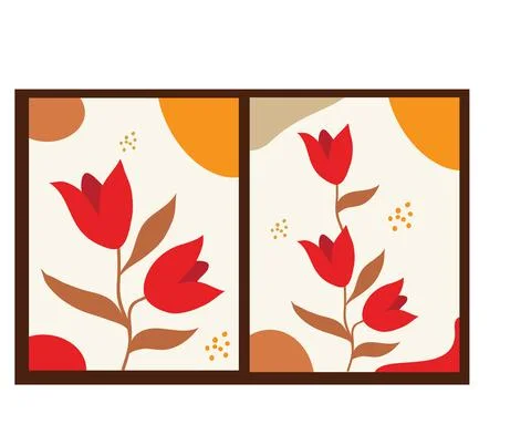 Leaf and flower pattern design Vector illustration modern design. Stock Illustration