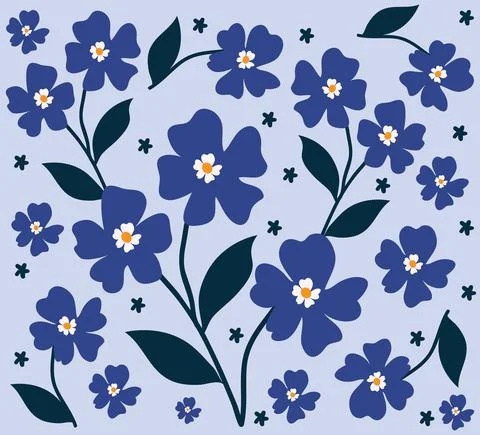 Leaf and flower pattern design Vector illustration modern design. Stock Illustration