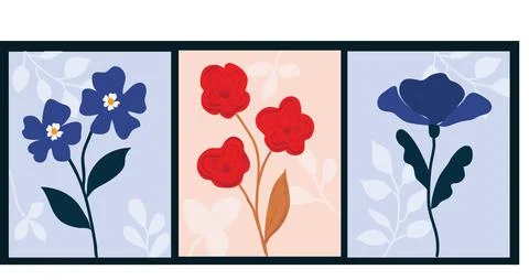 Leaf and flower pattern design Vector illustration modern design. Stock Illustration