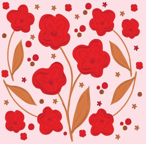 Leaf and flower pattern design Vector illustration modern design. Illustrazione stock