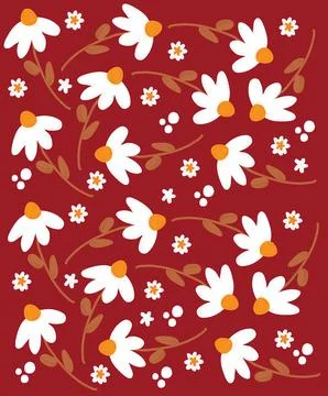 Leaf and flower pattern design Vector illustration modern design. Stock Illustration
