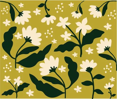 Leaf and flower pattern design Vector illustration modern design Stockillustratie