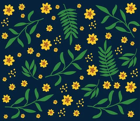 Leaf and flower pattern design Vector illustration modern design Stock Illustration