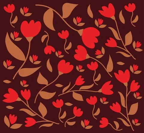 Leaf and flower pattern design Vector illustration modern design Illustrazione stock