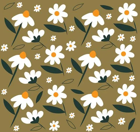 Leaf and flower pattern design Vector illustration modern design イラスト素材