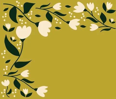 Leaf and flower pattern design Vector illustration modern design. Stock Illustration