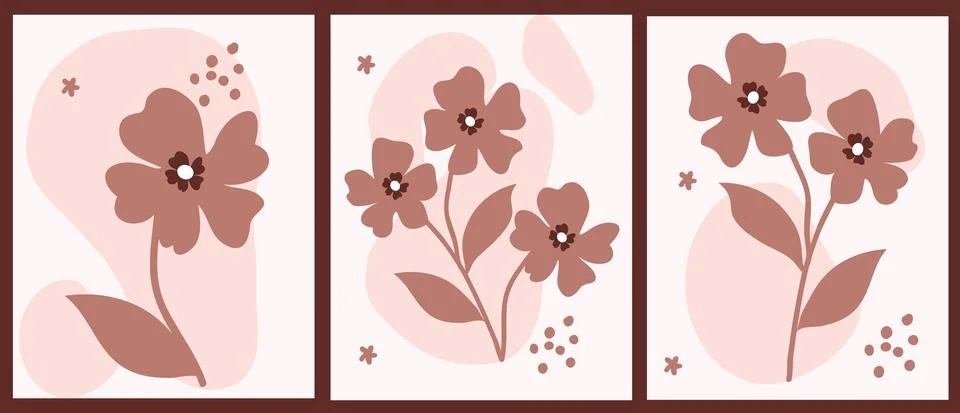 Leaf and flower pattern design Vector illustration modern design. Stock Illustration