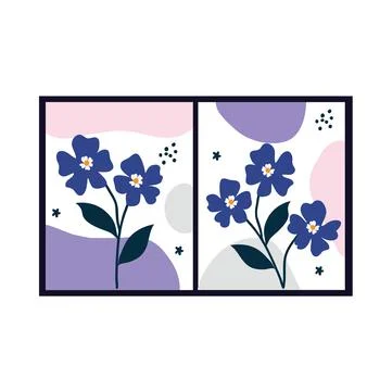 Leaf and flower pattern design Vector illustration modern design. Stock Illustration