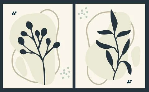 Leaf and flower pattern design Vector illustration modern design. Stock Illustration