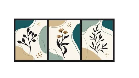 Leaf and flower pattern design Vector illustration modern design. Stock Illustration