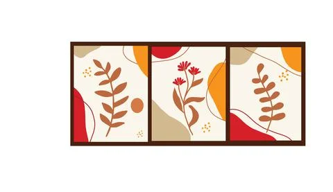 Leaf and flower pattern design Vector illustration modern design. Stock Illustration