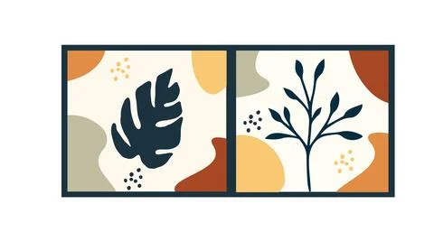 Leaf and flower pattern design Vector illustration modern design. Stock Illustration