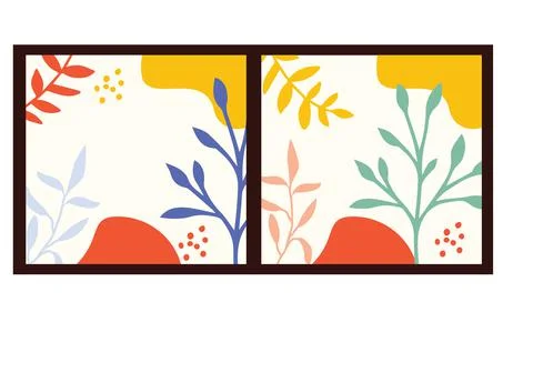 Leaf and flower pattern design Vector illustration modern design. Stock Illustration