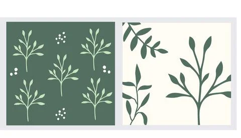 Leaf and flower pattern design Vector illustration modern design. Stock Illustration