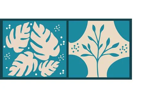 Leaf and flower pattern design Vector illustration modern design. Stock Illustration