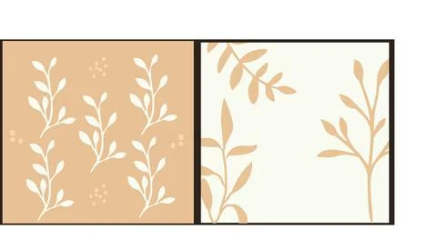 Leaf and flower pattern design Vector illustration modern design. イラスト素材
