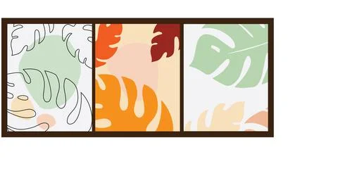 Leaf and flower pattern design Vector illustration modern design. Stock Illustration