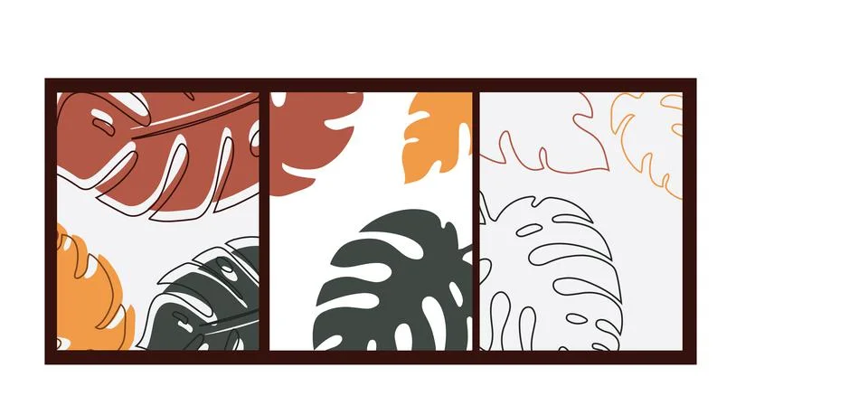 Leaf and flower pattern design Vector illustration modern design. Illustrazione stock