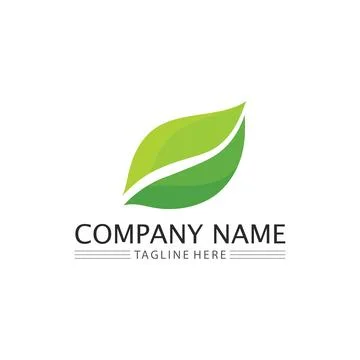 LEAF AND NATURE TREE LOGO FOR BUSINESS VECTOR GREEN PLANT ECOLOGY DESIGN 스톡 일러스트