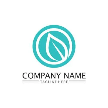 LEAF AND NATURE TREE LOGO FOR BUSINESS VECTOR GREEN PLANT ECOLOGY DESIGN Illustrazione stock