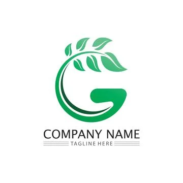 LEAF AND NATURE TREE LOGO FOR BUSINESS VECTOR GREEN PLANT ECOLOGY DESIGN Illustrazione stock