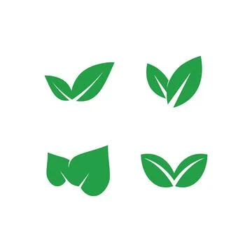 LEAF AND NATURE TREE LOGO FOR BUSINESS VECTOR GREEN PLANT ECOLOGY DESIGN Stock Illustration