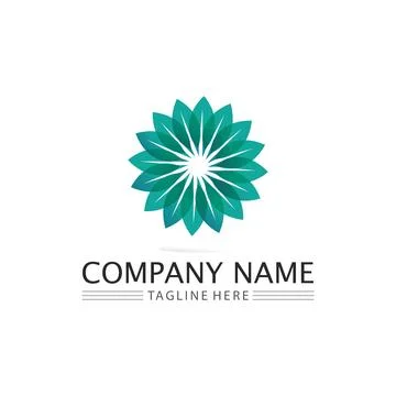 LEAF AND NATURE TREE LOGO FOR BUSINESS VECTOR GREEN PLANT ECOLOGY DESIGN Illustrazione stock