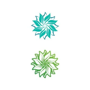 LEAF AND NATURE TREE LOGO FOR BUSINESS VECTOR GREEN PLANT ECOLOGY DESIGN Stock Illustration