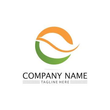 LEAF AND NATURE TREE LOGO FOR BUSINESS VECTOR GREEN PLANT ECOLOGY DESIGN Illustrazione stock