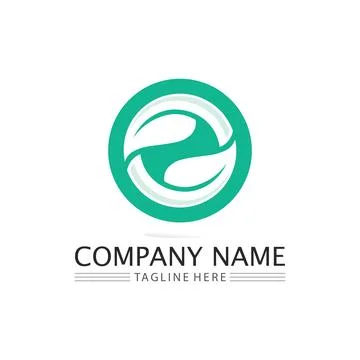 LEAF AND NATURE TREE LOGO FOR BUSINESS VECTOR GREEN PLANT ECOLOGY DESIGN Illustrazione stock