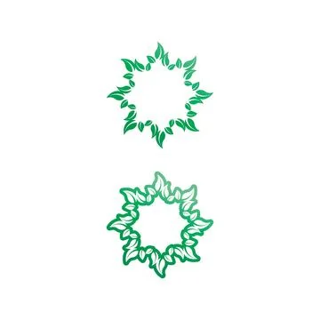 LEAF AND NATURE TREE LOGO FOR BUSINESS VECTOR GREEN PLANT ECOLOGY DESIGN Stock Illustration