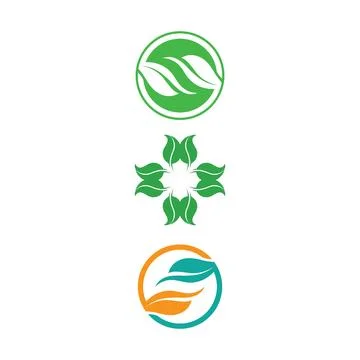 LEAF AND NATURE TREE LOGO FOR BUSINESS VECTOR GREEN PLANT ECOLOGY DESIGN Illustrazione stock