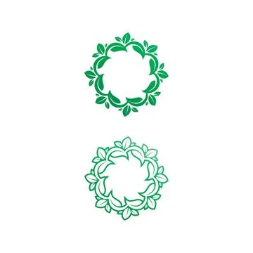 LEAF AND NATURE TREE LOGO FOR BUSINESS VECTOR GREEN PLANT ECOLOGY DESIGN Illustrazione stock
