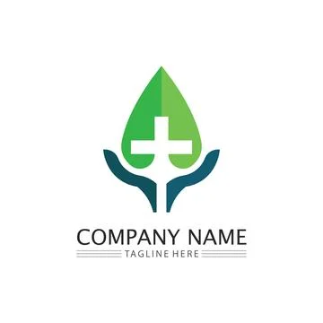 LEAF AND NATURE TREE LOGO FOR BUSINESS VECTOR GREEN PLANT ECOLOGY DESIGN Illustrazione stock