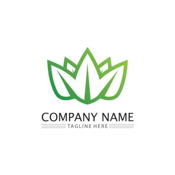 LEAF AND NATURE TREE LOGO FOR BUSINESS VECTOR GREEN PLANT ECOLOGY DESIGN Illustrazione stock