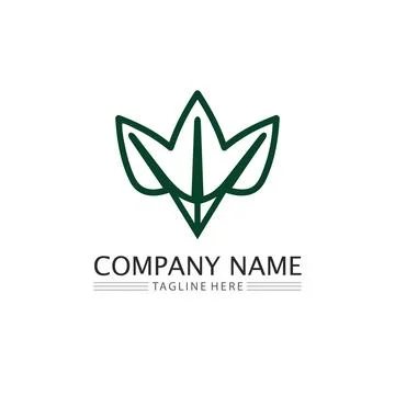 LEAF AND NATURE TREE LOGO FOR BUSINESS VECTOR GREEN PLANT ECOLOGY DESIGN Illustrazione stock