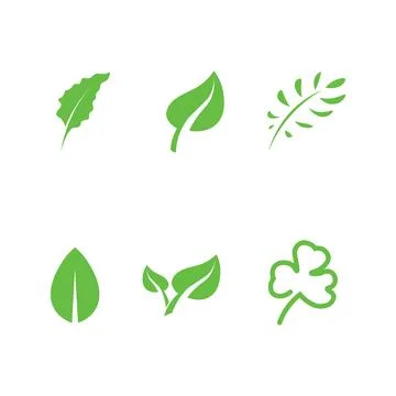LEAF AND NATURE TREE LOGO FOR BUSINESS VECTOR GREEN PLANT ECOLOGY DESIGN Illustrazione stock