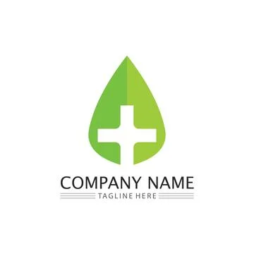 LEAF AND NATURE TREE LOGO FOR BUSINESS VECTOR GREEN PLANT ECOLOGY DESIGN Stock Illustration