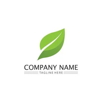 LEAF AND NATURE TREE LOGO FOR BUSINESS VECTOR GREEN PLANT ECOLOGY DESIGN Illustrazione stock