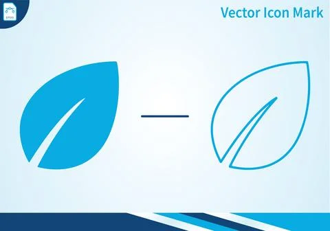 Leaf and outline leaf icons comparison. Illustrazione stock