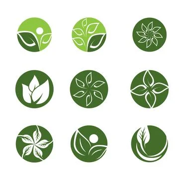 Leaf and Shutter Lens Aperture for Nature Photographer logo design inspiratio 库存插图
