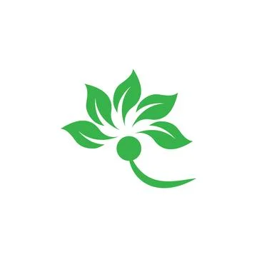 Leaf and Shutter Lens Aperture for Nature Photographer logo design inspiratio Stock Illustration