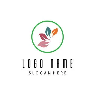 Leaf and Shutter Lens Aperture for Nature Photographer logo design inspiratio Stock Illustration