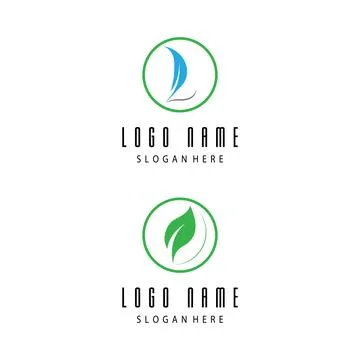Leaf and Shutter Lens Aperture for Nature Photographer logo design inspiratio Stock Illustration