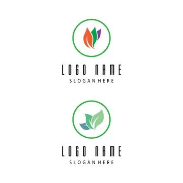 Leaf and Shutter Lens Aperture for Nature Photographer logo design inspiratio Stock Illustration