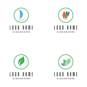 Leaf and Shutter Lens Aperture for Nature Photographer logo design inspiratio Stock Illustration