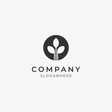 Leaf and tree logo icon symbol Stock Illustration
