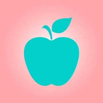 Leaf apple symbol. Stock Illustration