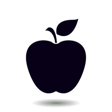 Leaf apple symbol. Stock Illustration